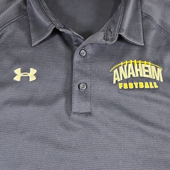 Under Armour Anaheim Football Shirt Mens 3XL Blue S/S Polo Sports Heatgear Logo - Picture 3 of 10